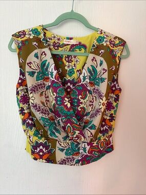 Intimo Yellow Floral V-Neck Sleeveless Camisole